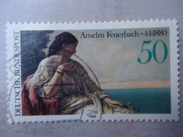 Pintores:Anselm Feuerbach 1829-1880- Oleo 1862:¨Nanna im profil noch rechts¨