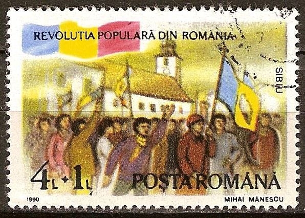 Revolución popular en Rumanía-Sibiu.