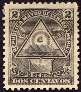 Escudo antiguo de Nicaragua. UPU 1898
