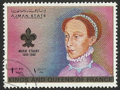 AJMAN STATE - KINGS AND QUEENS OF FRANCE - MARIE STUART 
