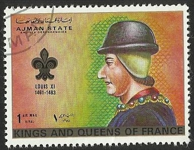AJMAN STATE - KINGS AND QUEENS OF FRANCE - LOUIS XI