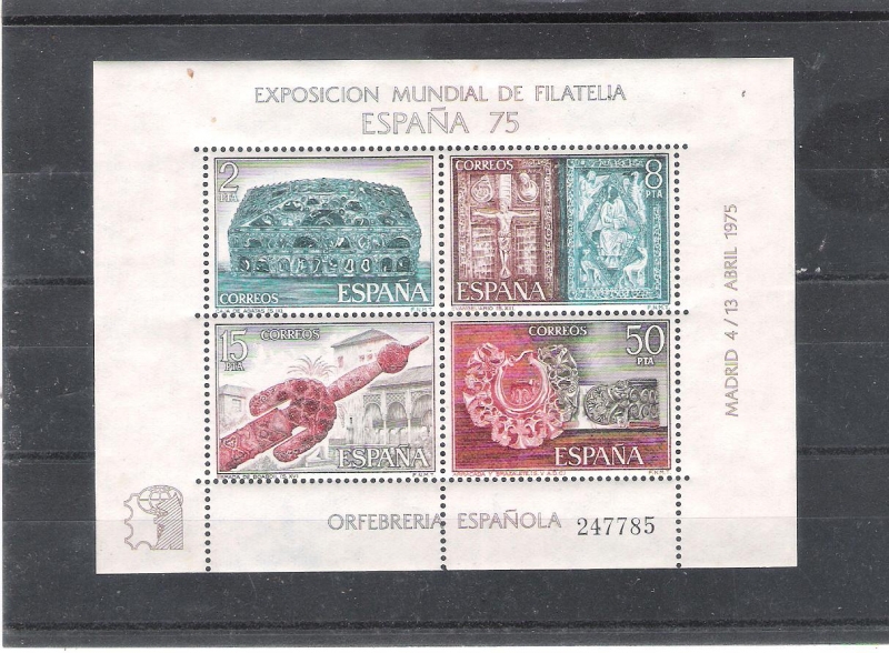 1975 - Edif **2252-53 - exposicion mundial de filatelia - españa 75 - hoja-01