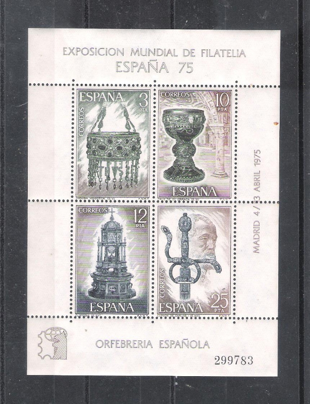 1975 - Edif **2252-53 - exposicion mundial de filatelia - españa 75 - hoja-02