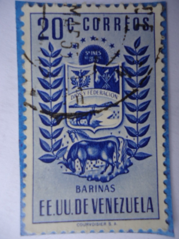 E.E.U.U de Venezuela-Estado Barinas- Escudo