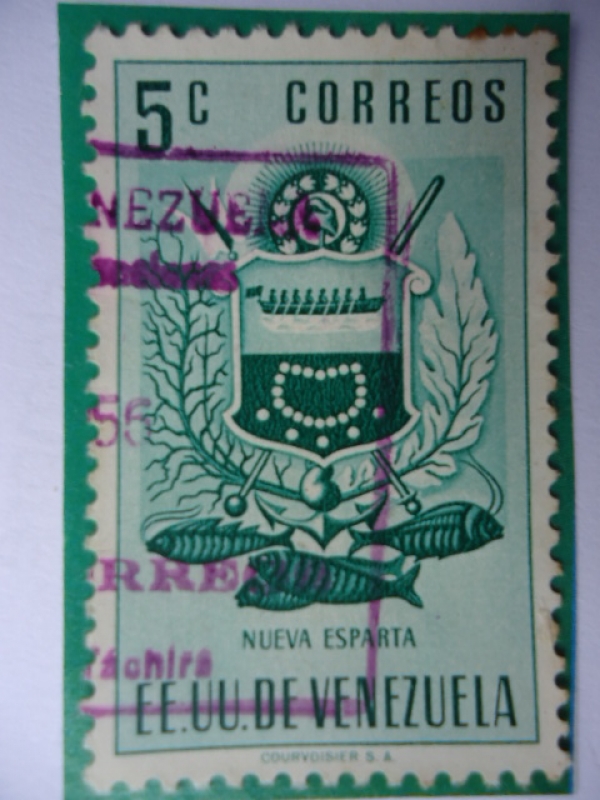 E.E.U.U de Venezuela- Estado: Nueva Esparta- Escudo