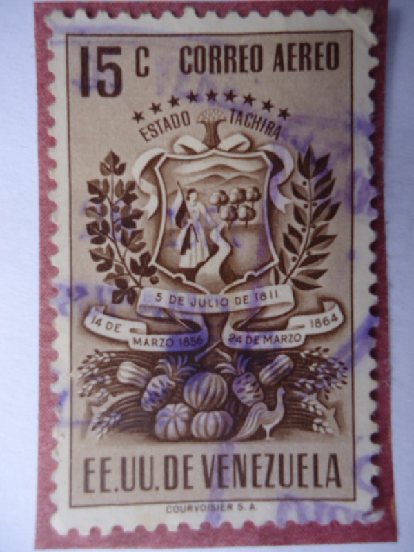 E.E.U.U de Venezuela- Estado: Tachira- Escudo