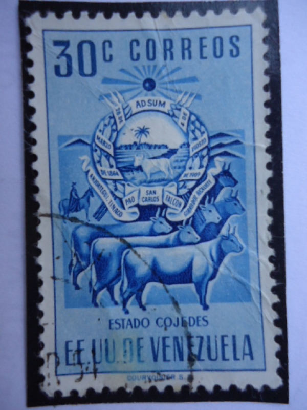 E.E.U.U de Venezuela- Estado: Cojedes- Escudo