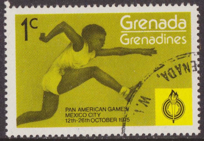 Granada Granadinas 1975 Scott 102 Sello ** Sports Pan American Games Mexico Hurdling 1c Grenada Gren