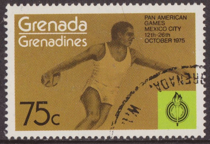 Granada Granadinas 1975 Scott 106 Sello ** Deportes Pan American Games Mexico Disco 75c Grenada Gren