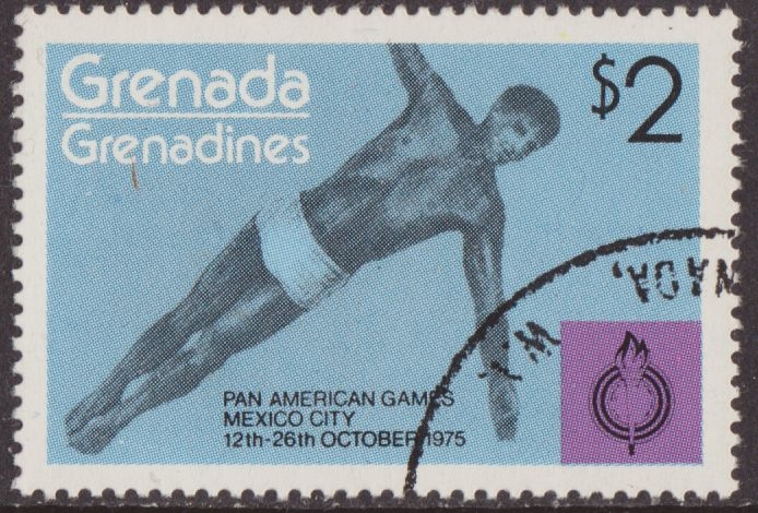 Granada Granadinas 1975 Scott 107 Sello ** Deportes Pan American Games Mexico Diving 2$ Grenada Gren