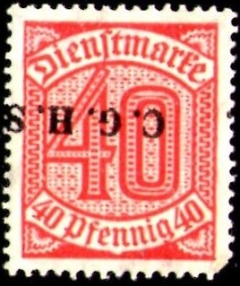 Official Stamp Alta Silesia surcharge inverted