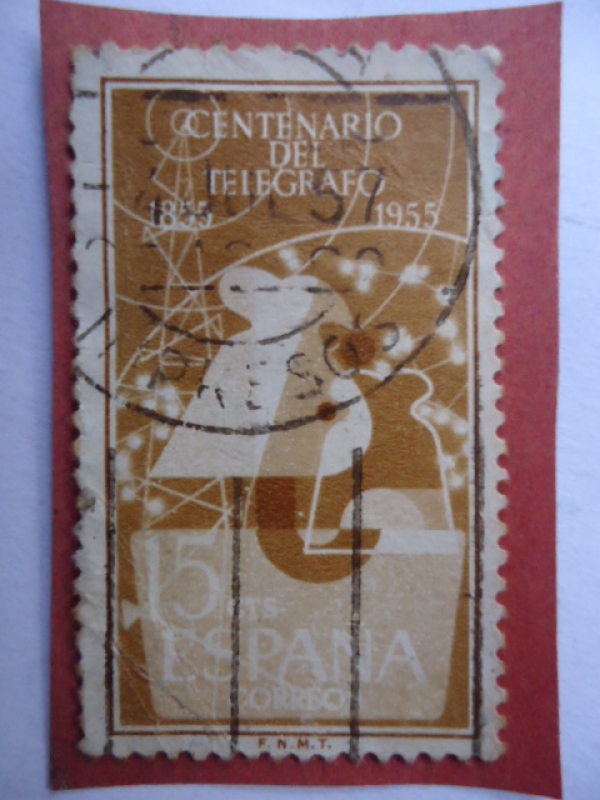 Ed:1180- Centenario del Telégrafo 1855-1955.