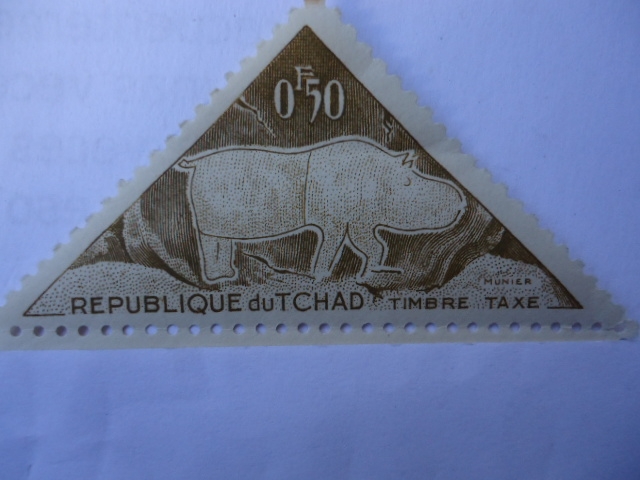 Arte Ruspetre- Republique du Tchad-Timbre taxe-