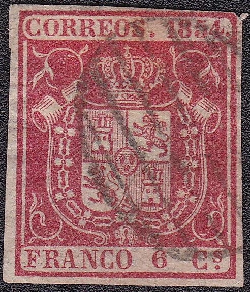 Coat Of Arms Of Spain1854 Scott 26