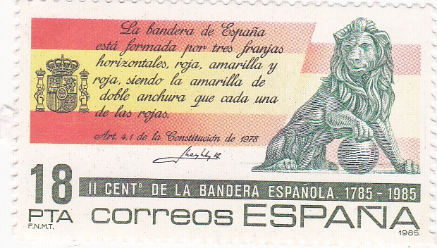II CENTENARIO DE LA BANDERA ESPAÑOLA 1785-1985   (2)