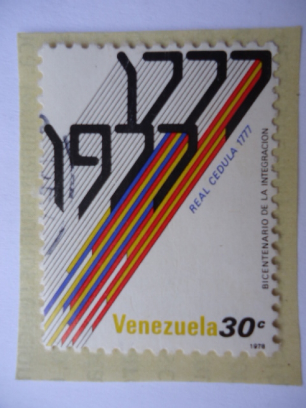 Bicentenario de la Integración 1777-1977 - Real Cédula 1777 - 