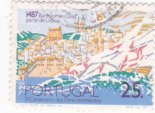 1487 Bartolomeu Días ,parte de Lisboa   