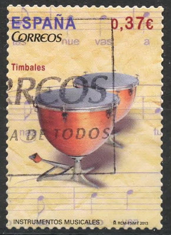 ESPAÑA 2013 INSTRUMENTOS MUSICALES. TIMBALES