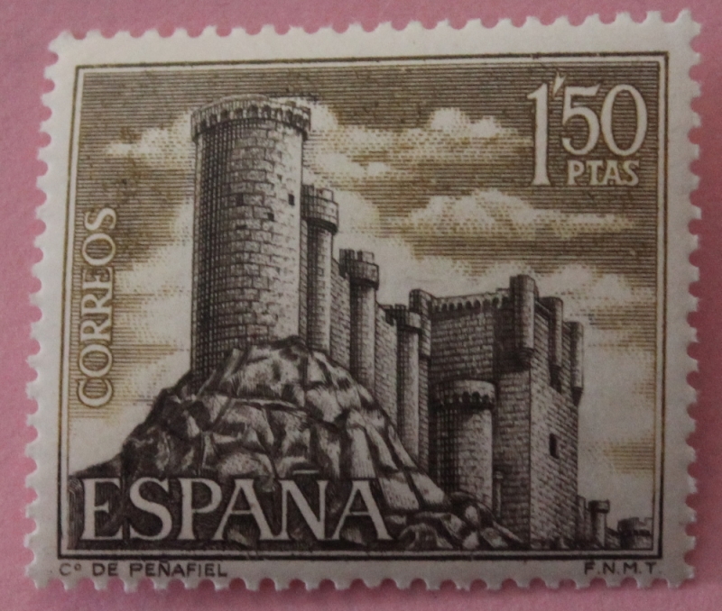 Castillos de España: Peñafiel. Edifil 1882