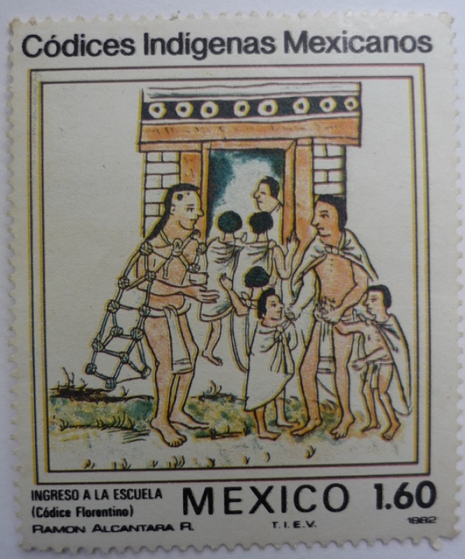 Códices Indígenas Mexicanos - Ingreso a la escuela