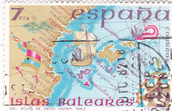 Islas Baleares del Atlas de Diego Homem 1563  (4)
