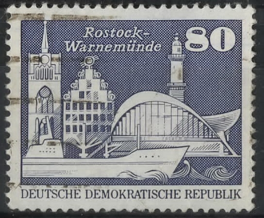 DDR SCOTT_1441 VIEJOS Y NUEVOS EDIFICIOS, Rostock-Warnemünde