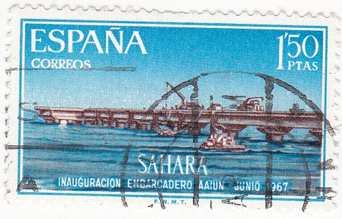 SAHARA- Inauguración embarcadero Aaiun -junio 1967