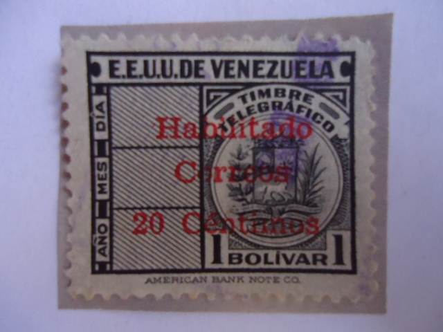 E.E.U.U. de Venezuela - Tímbre telegráfico