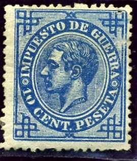 Alfonso XII. Impuesto de Guerra