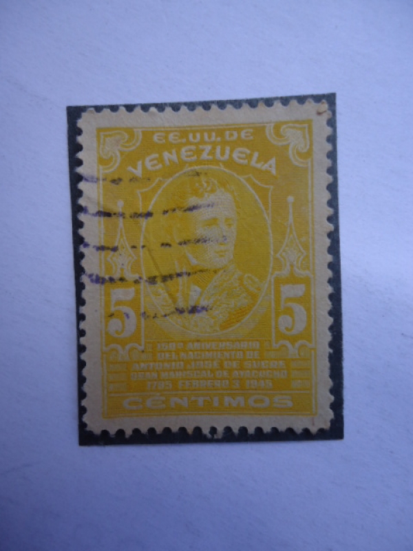 EE.UU de Venezuela-150º Aniversario del nacimiento de Antonio José de Sucre, gran Mariscal de Ayacuc