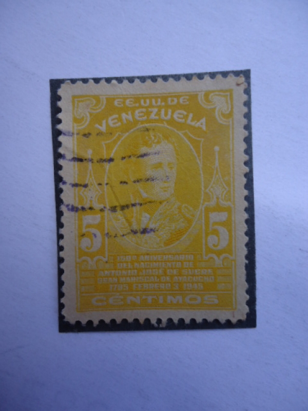 EE.UU de Venezuela-150º Aniversario del nacimiento de Antonio José de Sucre, gran Mariscal de Ayacuc