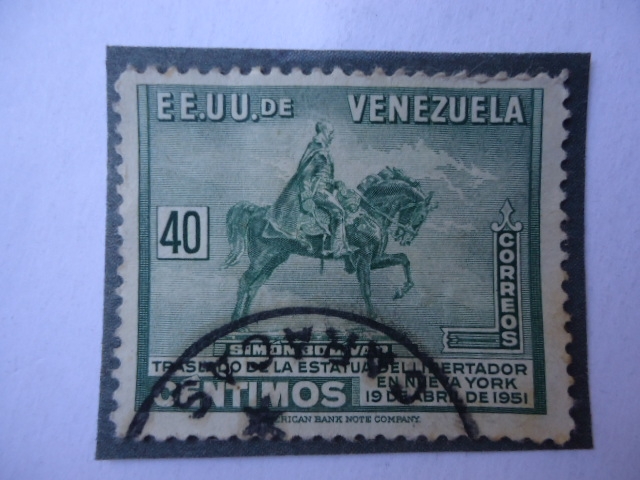 EE.UU de Venezuela-Simón Bolívar-Traslado de la Estatua  del Líbertador en Nueva York, 19 de Febrero