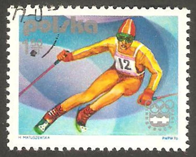 2258 - Olimpiadas de invierno de Innsbruck, descenso esqui