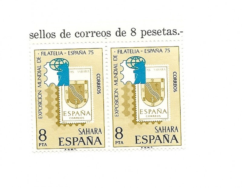 SAHARA -  Exposición Mudial de Filatelia   España 1975