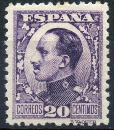 ESPAÑA 494 ALFONSO XIII TIPO VAQUER DE PERFIL