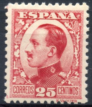 ESPAÑA 495 ALFONSO XIII TIPO VAQUER DE PERFIL