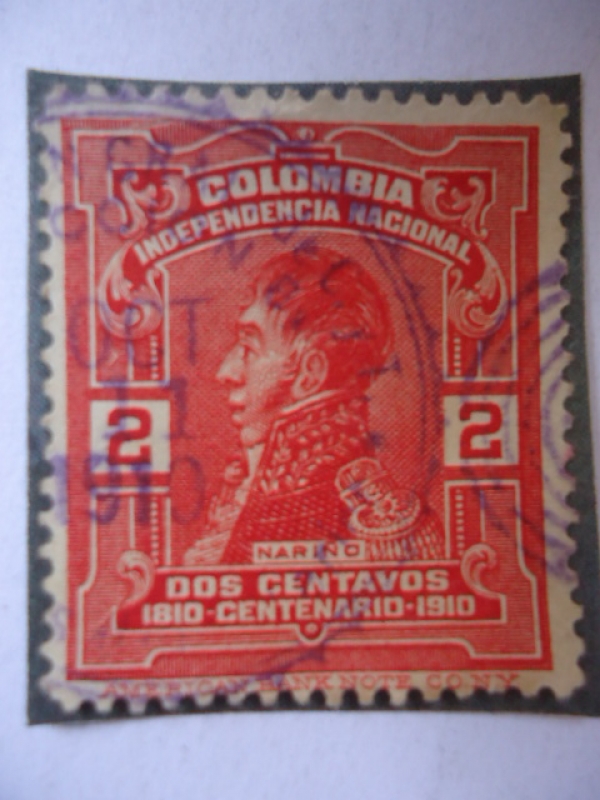Centenario de la Independencia Nacional 1810-1910 -Antonio Nariño