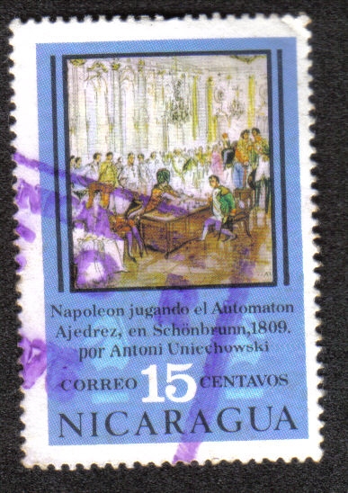 Napoleón jugando el automaton ajedrez  