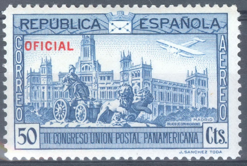 ESPAÑA 633 III CONGRESO DE LA UNION POSTAL PANAMERICANA. OFICIAL