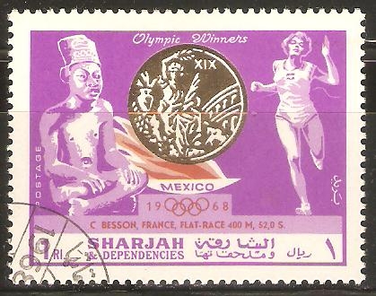 JUEGOS  OLÌMPICOS  MEXICO  1968.   C.  BESSON  CAMPEONA  EN  LOS  400 METROS              