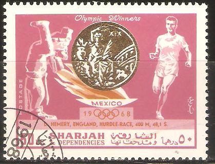 JUEGOS  OLÌMPICOS  MEXICO  1968.   D,  HENERY  CAMPEÒN  EN  CARRERA  DE  OBSTÀCULOS               