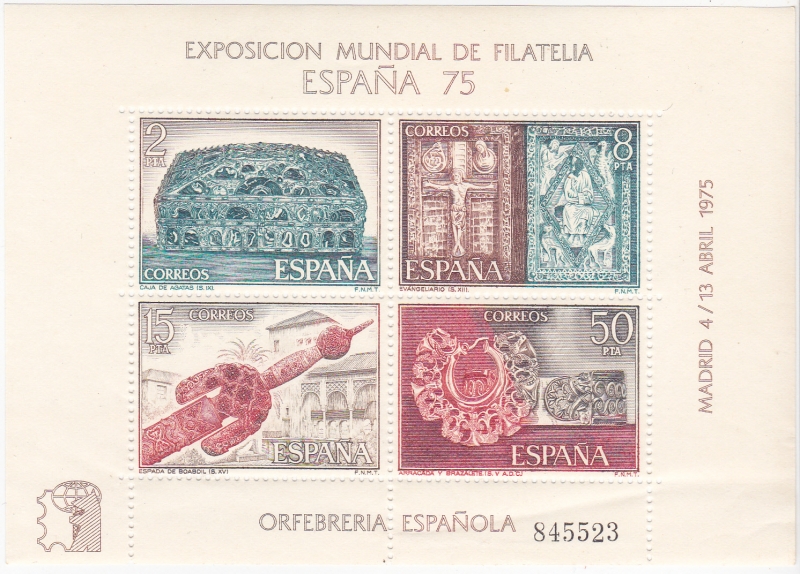 EXPOSICIÓN MUNDIAL DE FILATELIA ESPAÑA-75 ORFEBRERÍA ESPAÑOLA. venta  (6)