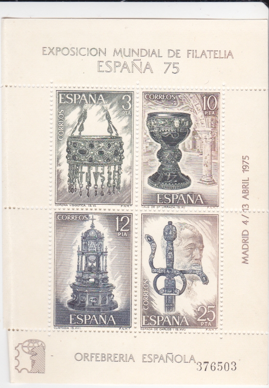 EXPOSICIÓN MUNDIAL DE FILATELIA ESPAÑA-75 ORFEBRERÍA ESPAÑOLA. venta  (6)