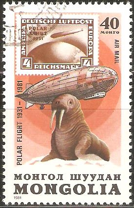 50th  ANIVERSARIO  DEL  VUELO  POLAR  DEL  GRAF  ZEPPELIN.  LOBO  DE  MAR.  