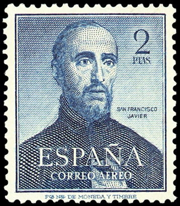 ESPAÑA SEGUNDO CENTENARIO Nº 1118 ** 2P AZUL FRANCISCO JAVIER 