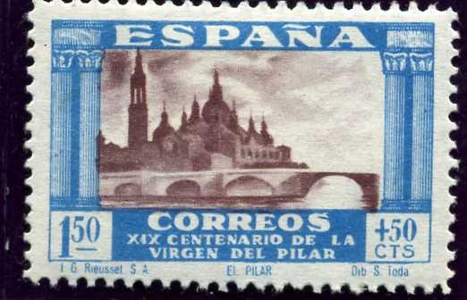 XIX Centenario de la Venida de la Virgen del Pilar a Zaragoza. Basilica del Pilar