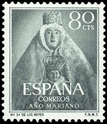 ESPAÑA SEGUNDO CENTENARIO Nº 1138 ** 80C VERDE OSCURO AÑO MARIANO 