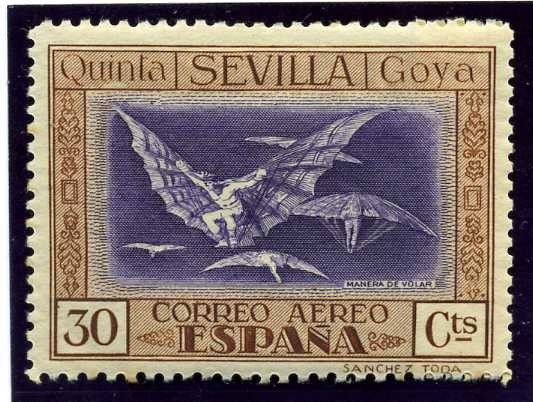 Quinta de Goya en la Exposicion de Sevilla. Manera de volar