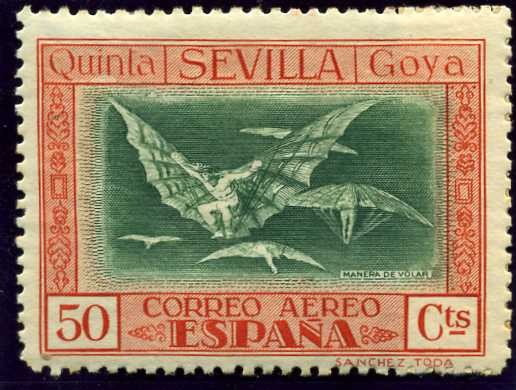 Quinta de Goya en la Exposicion de Sevilla. Manera de volar