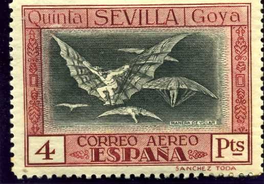 Quinta de Goya en la Exposicion de Sevilla. Manera de volar